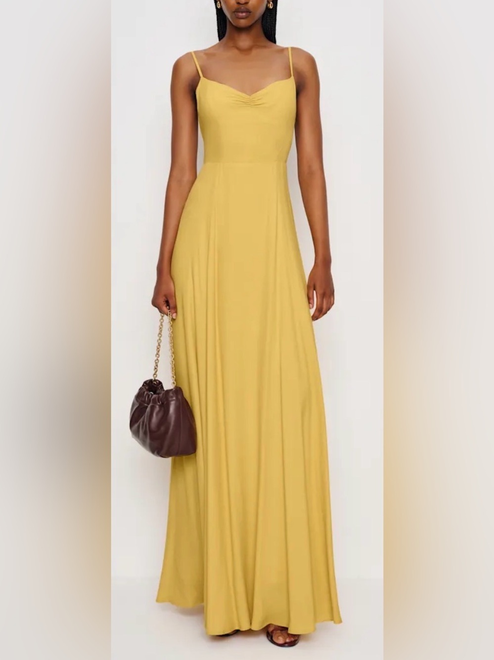 NEW Reformation Thistle Dress buttercup butter yellow size 4
